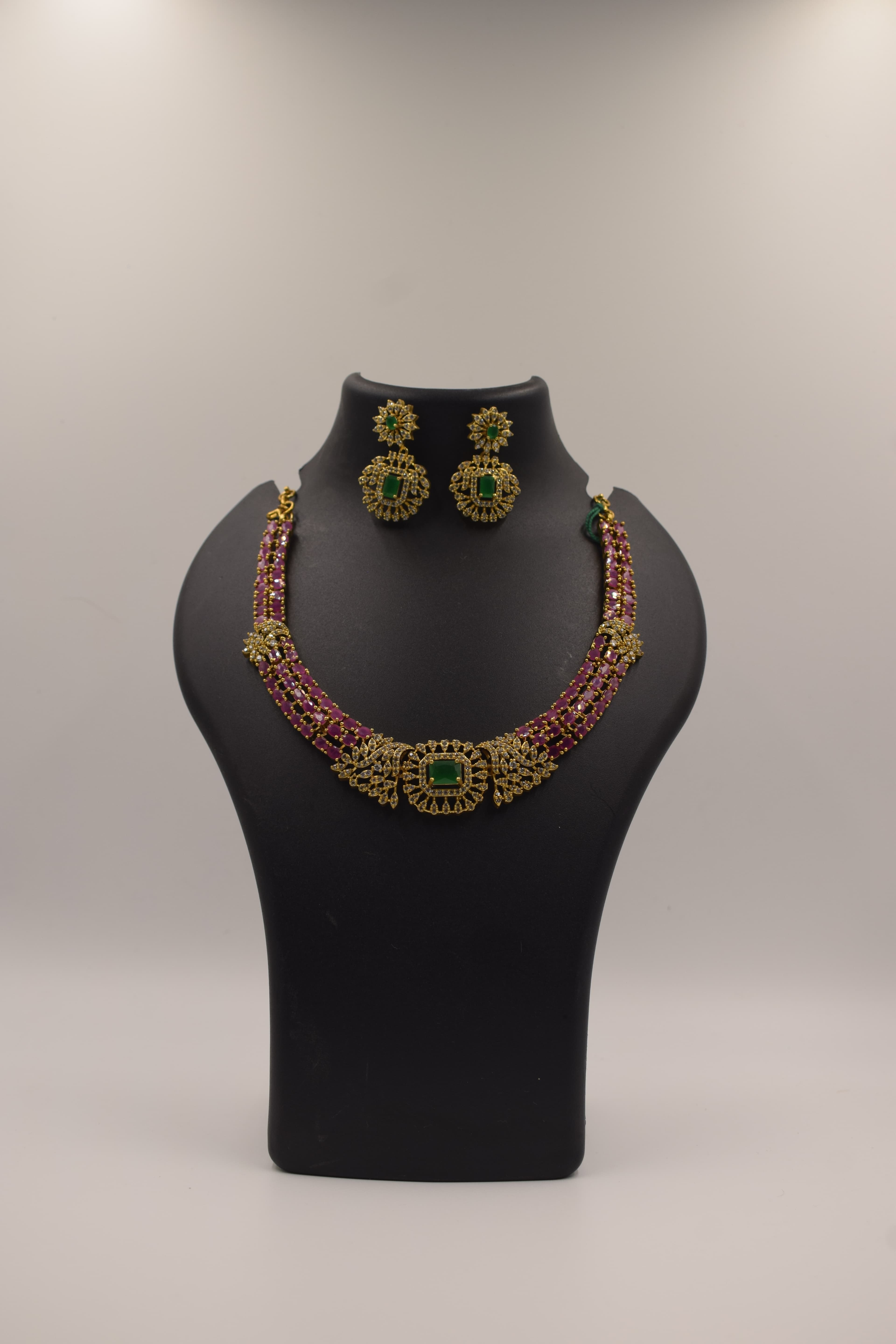 Ethnic AD into Western Fusion Necklace Set